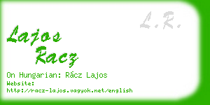 lajos racz business card